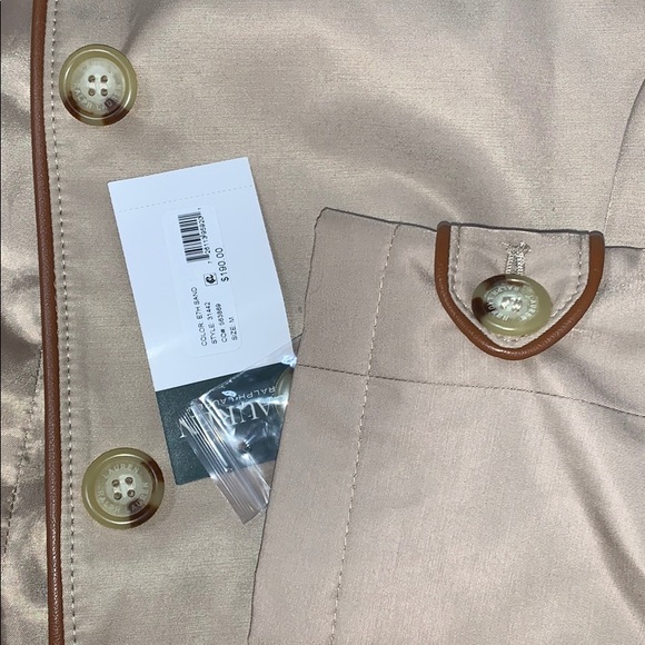 ❌SOLD NWTs RALPH LAUREN Trench Raincoat In Sand - Picture 6 of 6